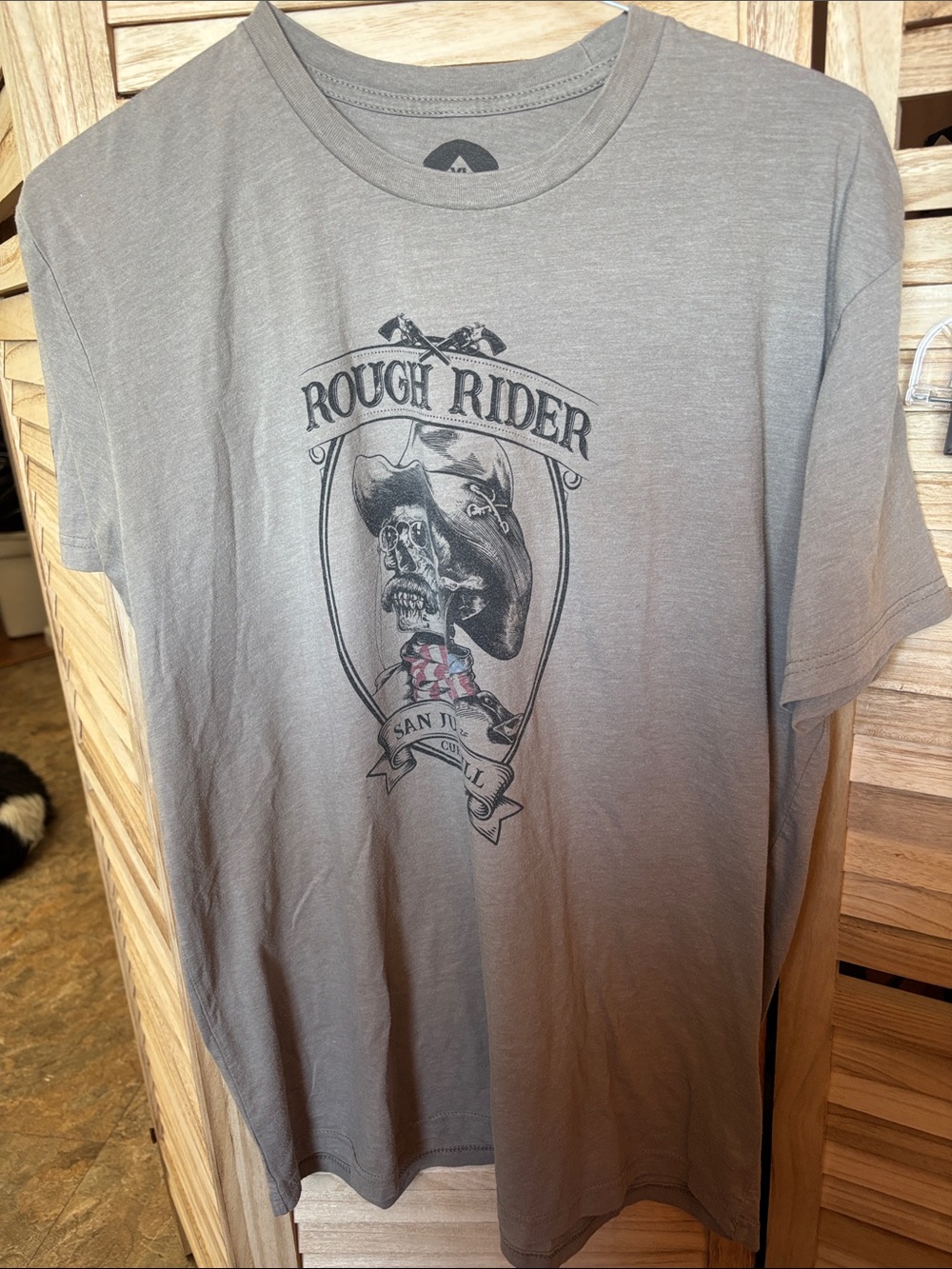 Men's Gray Graphic Rough Rider Tee XL